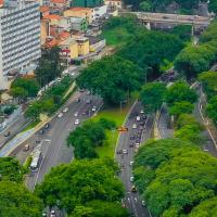 Zdjęcie na miasto z lotu ptaka